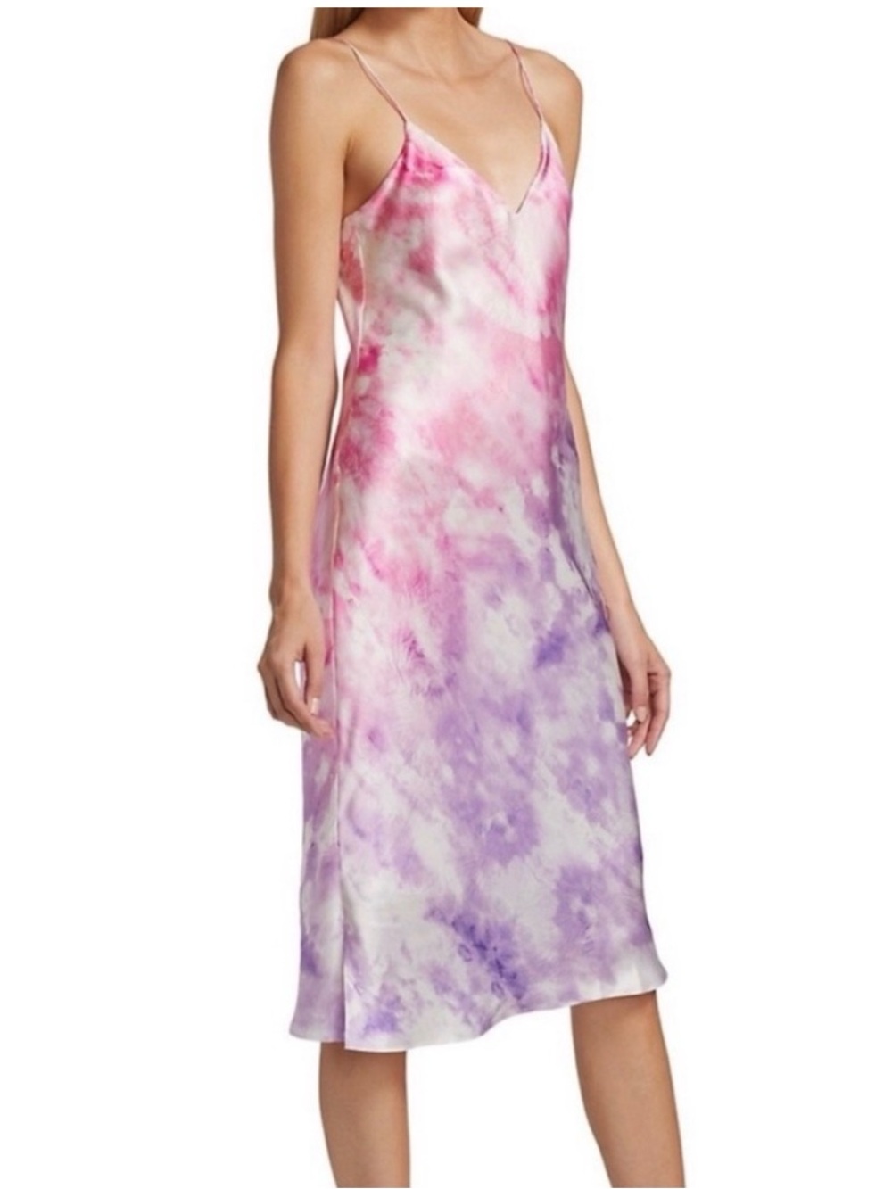 Cami NYC Pink & Purple Tie-Dye Slip Midi - Picture 4 of 8